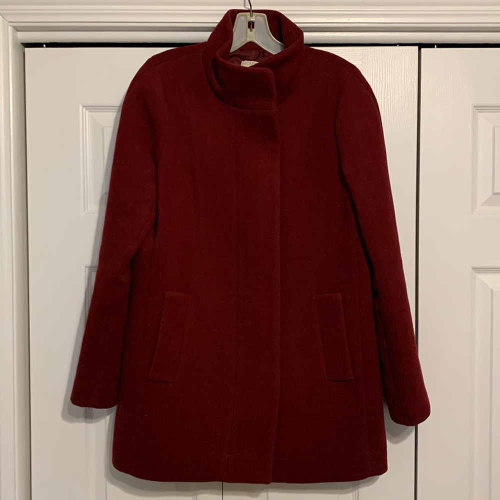 J. Crew red peacoat